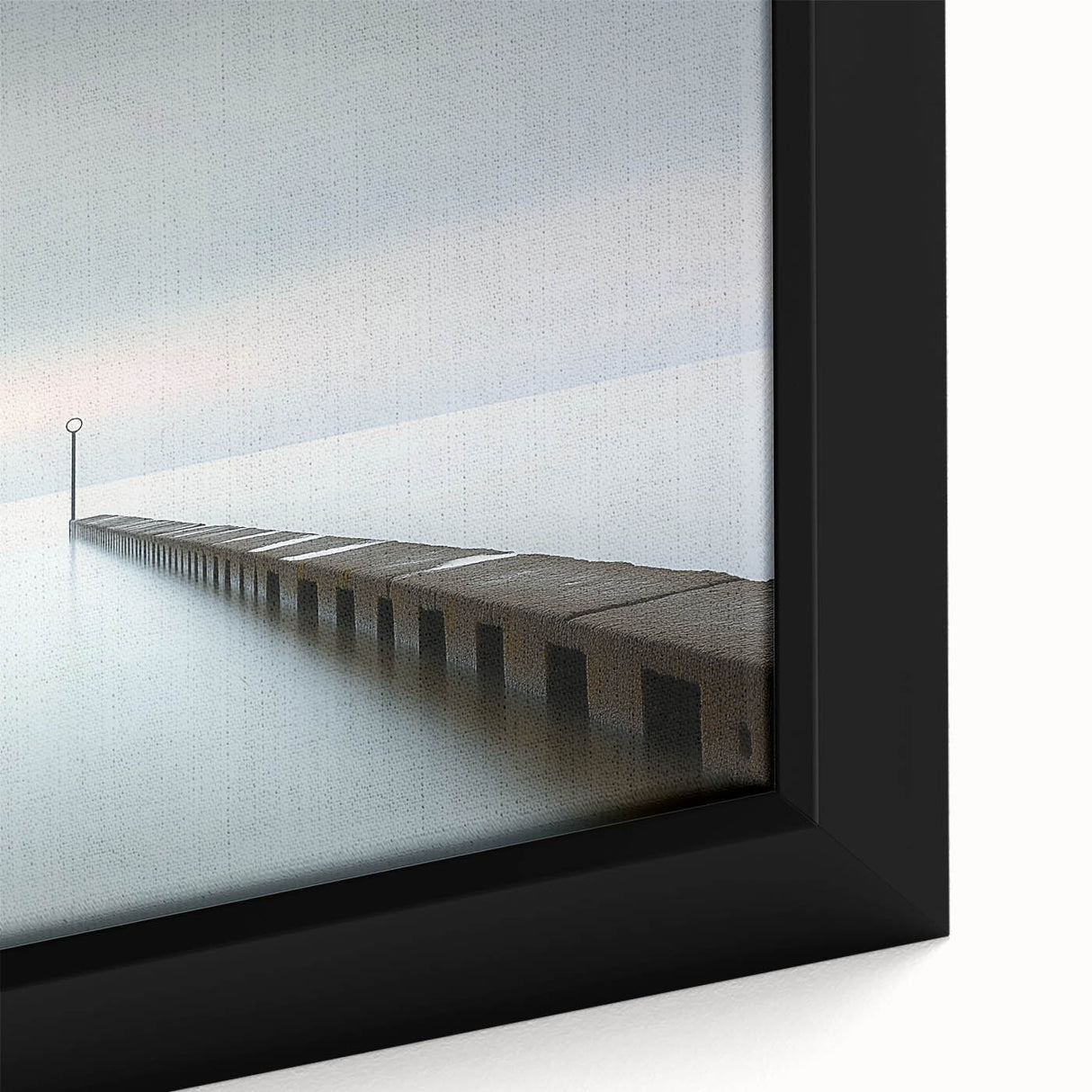 Modern Office Art - Minimalist Pier & Horizon Canvas Print
