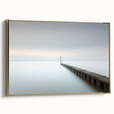 Modern Office Art - Minimalist Pier & Horizon Canvas Print