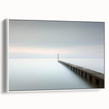 Modern Office Art - Minimalist Pier & Horizon Canvas Print