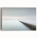 Modern Office Art - Minimalist Pier & Horizon Canvas Print