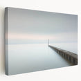 Modern Office Art - Minimalist Pier & Horizon Canvas Print