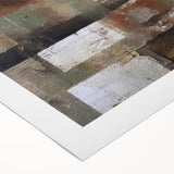 Abstract architecture wall art on rolled canvas showcases dynamic geometric patterns in vibrant colors, ideal for modern home decor. Packaged securely in a sturdy tube for protection during shipping.