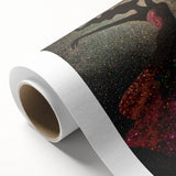 Abstract figurative wall art on rolled canvas, showcasing vibrant colors and dynamic shapes, ideal for modern home decor. Packaged securely in a cardboard tube.