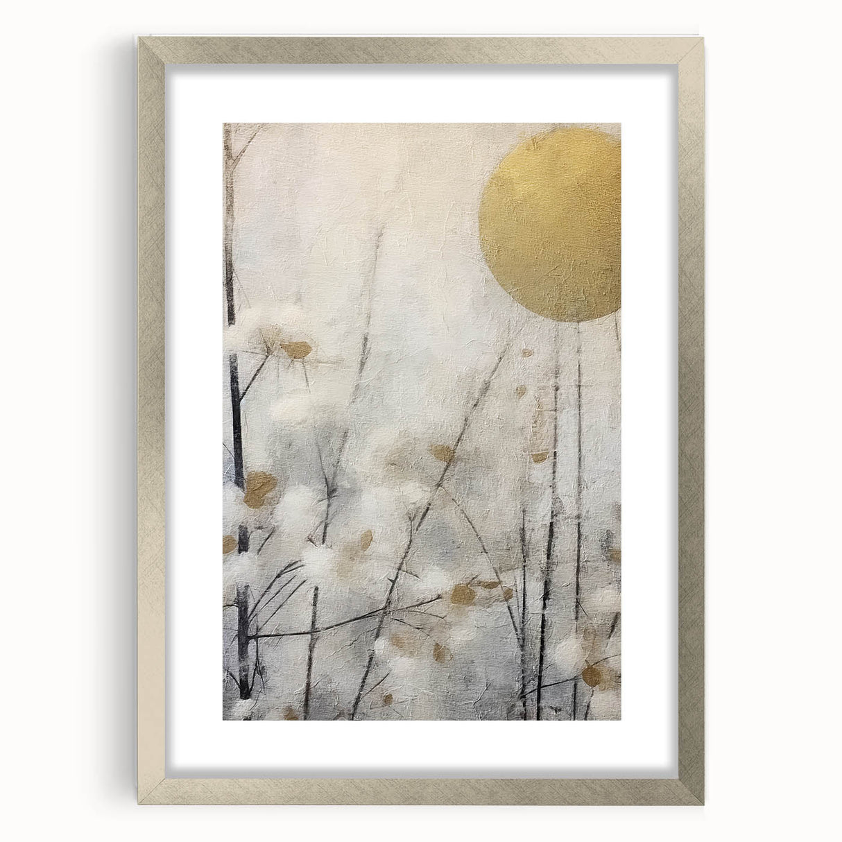 Abstract floral wall art framed in silver, showcasing vibrant colors and intricate designs, perfect for modern home decor. Ideal for adding elegance to any space.
