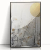 Framed abstract floral wall art in silver acrylic frame, showcasing vibrant multicolored flowers against a soft background, perfect for modern decor.