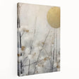 Abstract floral wall art on stretched canvas, showcasing vibrant colors and intricate designs, ideal for enhancing modern home decor with a touch of elegance.