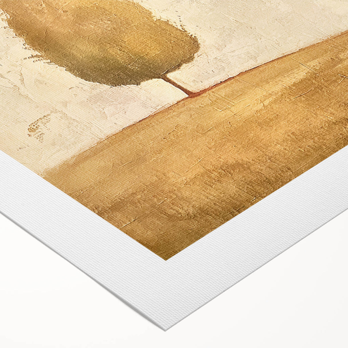 Abstract landscape wall art on rolled canvas showcasing vibrant colors and fluid shapes, ideal for modern decor, packaged securely in a protective tube.