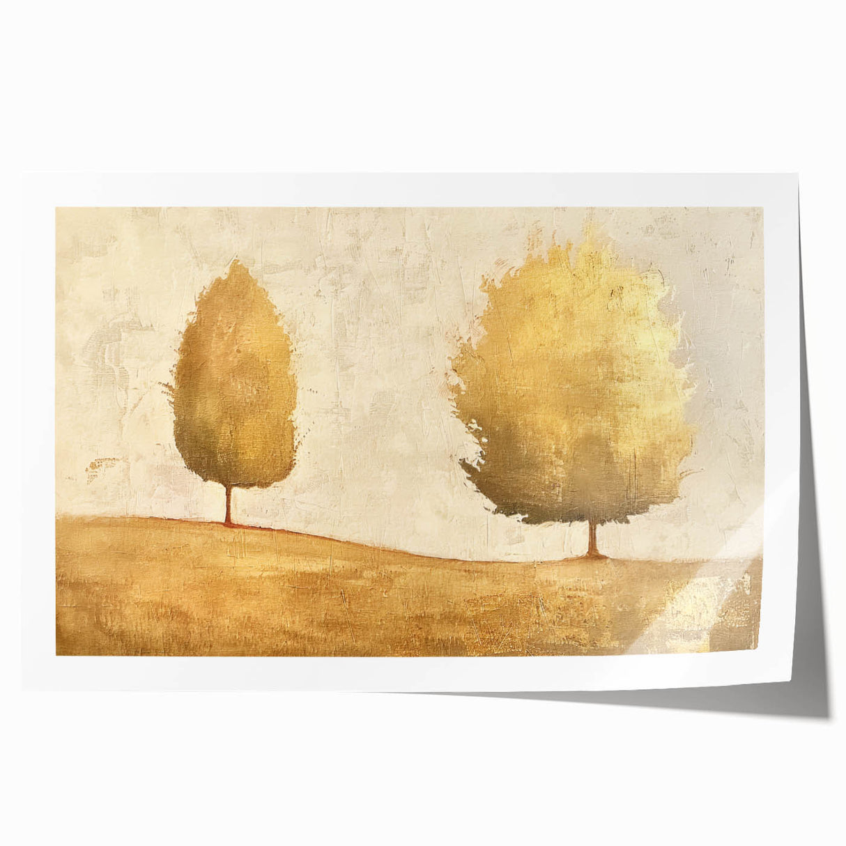 Abstract landscape wall art print showcasing vibrant colors and fluid shapes, perfect for modern home decor. Ideal for adding a pop of color to any room's aesthetic.