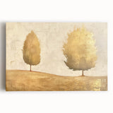 Abstract landscape wall art featuring vibrant colors and textured brush strokes on a stretched canvas, ideal for modern home decor and artistic ambiance.