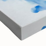 Modern Abstract Wall Art – Blue Pulse with Yellow & Neutral Tones