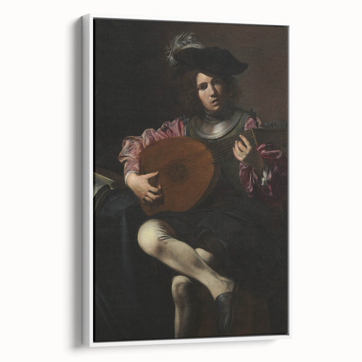 Baroque Portrait of Musician with Lute - Historical Art Prints