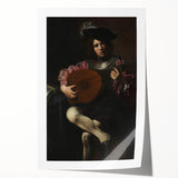 Baroque Portrait of Musician with Lute - Historical Art Prints