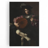 Baroque Portrait of Musician with Lute - Historical Art Prints