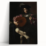 Baroque Portrait of Musician with Lute - Historical Art Prints