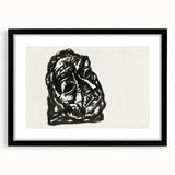 Expressionist Art: Black Ink Portrait of a Man - Bold Abstract Style