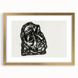 Expressionist Art: Black Ink Portrait of a Man - Bold Abstract Style