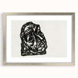 Expressionist Art: Black Ink Portrait of a Man - Bold Abstract Style