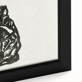Expressionist Art: Black Ink Portrait of a Man - Bold Abstract Style