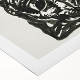 Expressionist Art: Black Ink Portrait of a Man - Bold Abstract Style