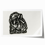 Expressionist Art: Black Ink Portrait of a Man - Bold Abstract Style