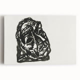 Expressionist Art: Black Ink Portrait of a Man - Bold Abstract Style