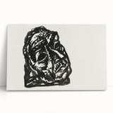 Expressionist Art: Black Ink Portrait of a Man - Bold Abstract Style