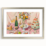 Textured abstract art print in neutral tones, framed in silver, ideal for bedroom art.