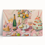 Large black and white stretched canvas featuring assorted kitchen utensils, ideal for kitchen wall art.