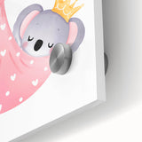 Sleeping Koala with Balloons Print - Girls Bedroom Wall Art