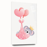 Sleeping Koala with Balloons Print - Girls Bedroom Wall Art