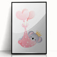 Sleeping Koala with Balloons Print - Girls Bedroom Wall Art
