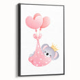 Sleeping Koala with Balloons Print - Girls Bedroom Wall Art