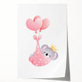 Sleeping Koala with Balloons Print - Girls Bedroom Wall Art