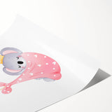 Sleeping Koala with Balloons Print - Girls Bedroom Wall Art