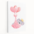 Sleeping Koala with Balloons Print - Girls Bedroom Wall Art