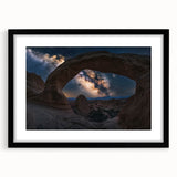 Black-framed landscape artwork showcasing vibrant canyon scenery, emphasizing earthy tones and dramatic rock formations, perfect for enhancing modern home decor.