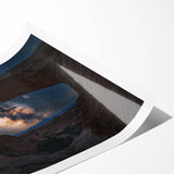 Vibrant rolled landscape print showcasing stunning canyons with rich colors and intricate details, ideal for home decor or art enthusiasts, securely packaged in a protective tube.