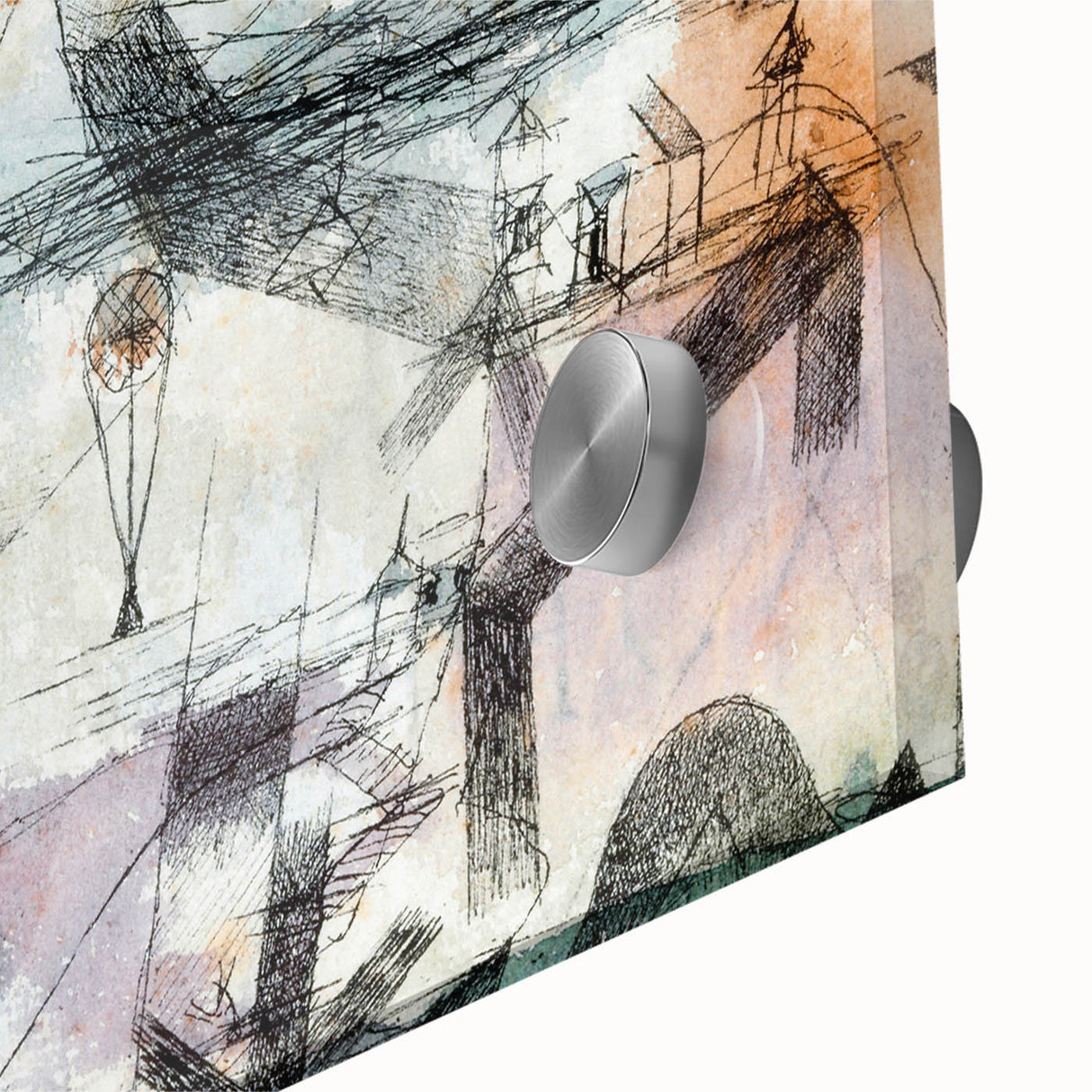 Modern Wall Art – Abstract Airy Landscape with Soft Pastel Accents