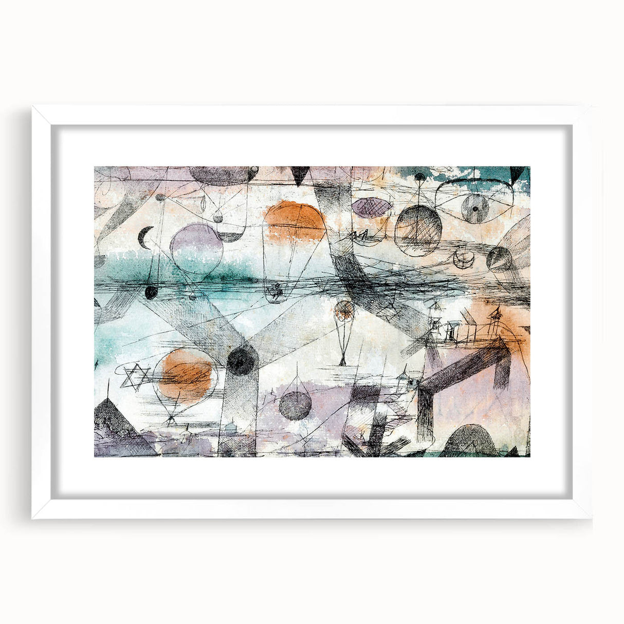 Modern Wall Art – Abstract Airy Landscape with Soft Pastel Accents