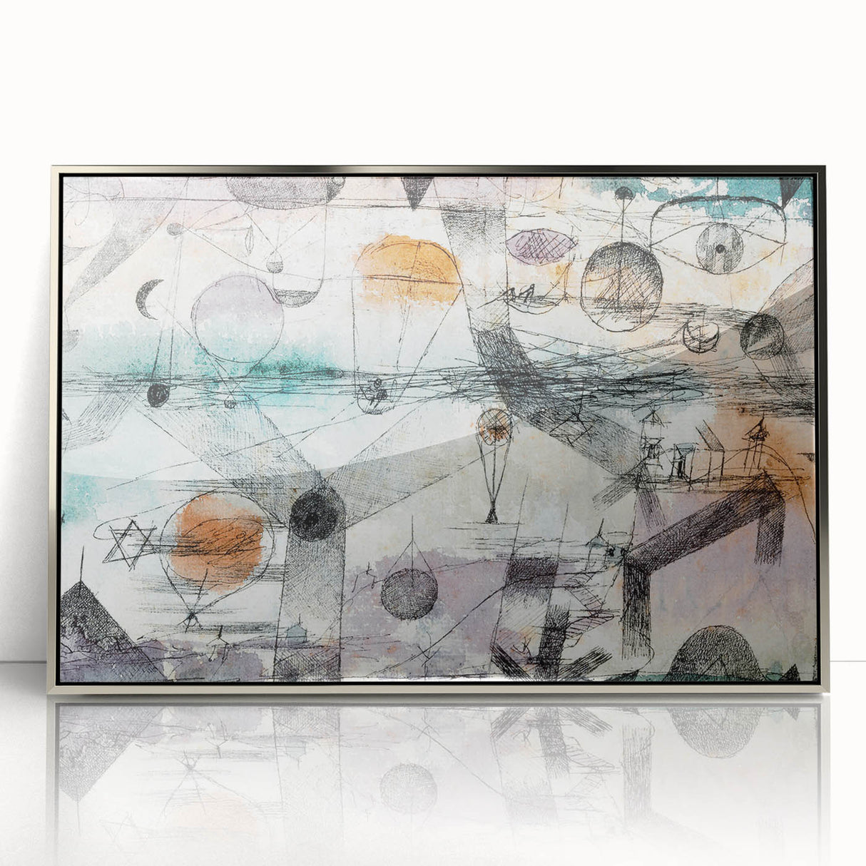 Modern Wall Art – Abstract Airy Landscape with Soft Pastel Accents