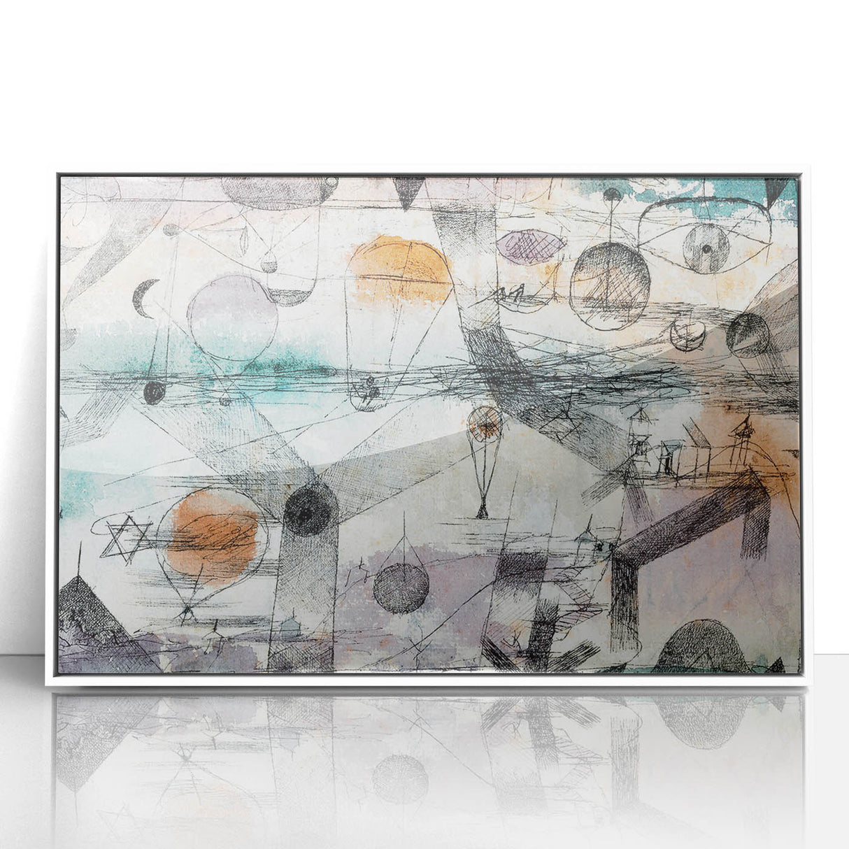Modern Wall Art – Abstract Airy Landscape with Soft Pastel Accents