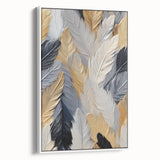 Vintage poster art of natural elements on a framed canvas in muted earth tones, ideal for living room decor.