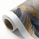 Art deco poster featuring natural close-up elements in muted green and brown tones on rolled canvas.