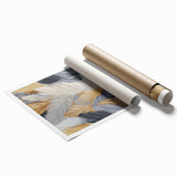 Extra large rolled print featuring close-up floral elements in soft pastel shades.