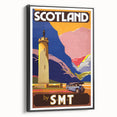 Vintage Scotland Travel Poster - Highlands & S.M.T. Bus Art Print