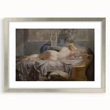 Sappho Neoclassical Realism Art Print - Jean-Baptiste Regnault Classic Nude