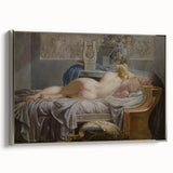 Sappho Neoclassical Realism Art Print - Jean-Baptiste Regnault Classic Nude