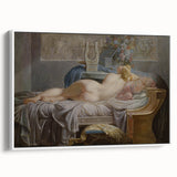Sappho Neoclassical Realism Art Print - Jean-Baptiste Regnault Classic Nude