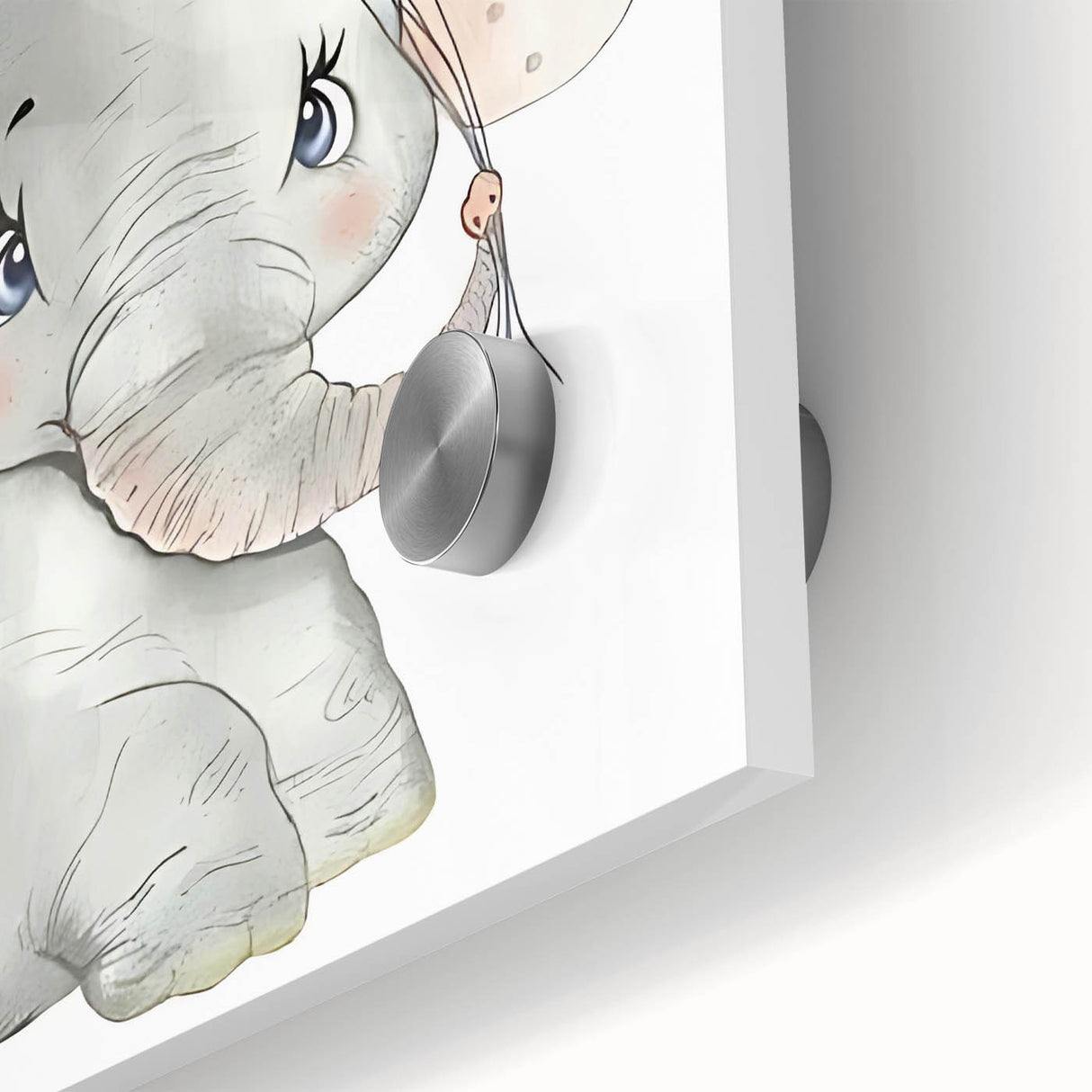 Baby Elephant Balloon Nursery Wall Art – Kids Room & Baby Decor