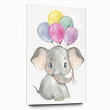 Baby Elephant Balloon Nursery Wall Art – Kids Room & Baby Decor